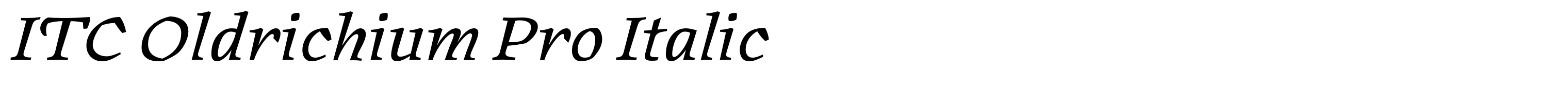 ITC Oldrichium Pro Italic
